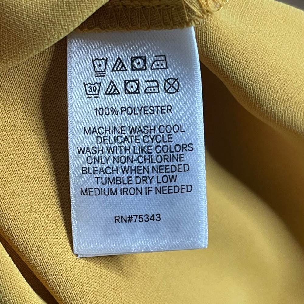 Nicole Miller Mustard Ruffle Sleeve Midi Dress - Picture 8 of 12